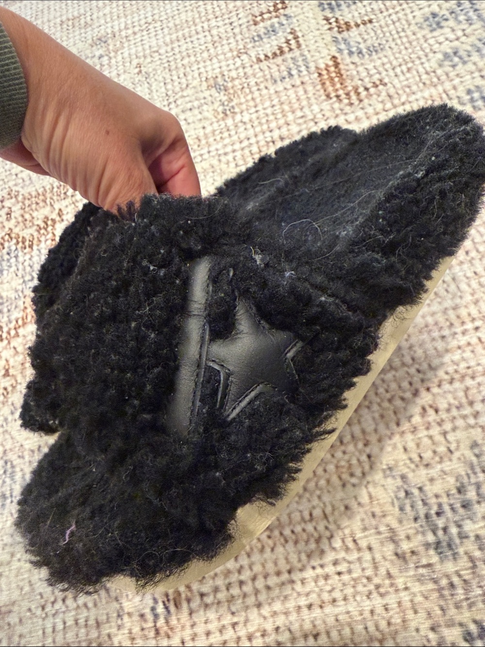 Golden Goose Black Faux Shearling Slide Slippers - Picture 5 of 6